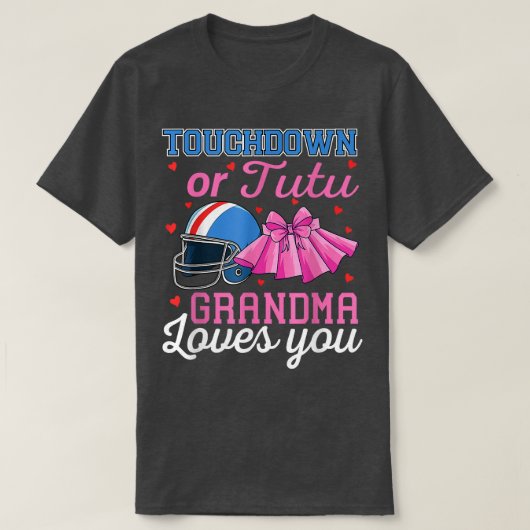 Touch nach unten oder Tutus-Geschlecht-Anzeige T-Shirt (Design vorne)