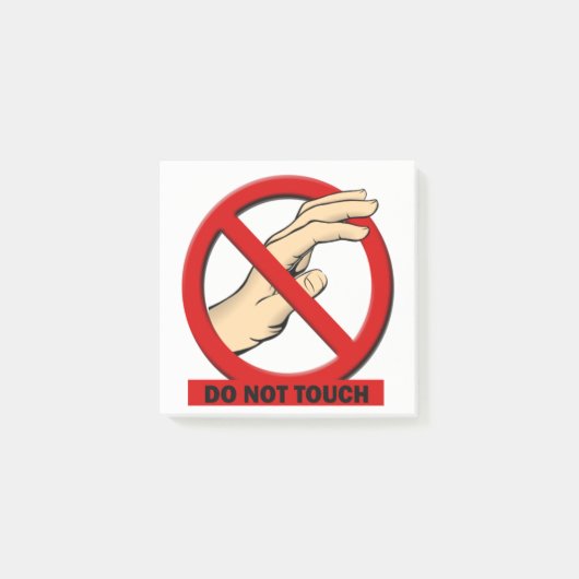 Touch nicht 3x3 posten post-it klebezettel (Vorderseite)