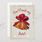 Touch nicht meine Glocken" Weihnachtskarte Einladung (Vorne/Hinten)