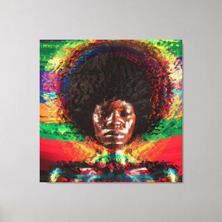 Touch nicht meine Haare schwarze Melanin Afro Quee Leinwanddruck