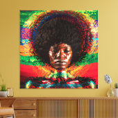 Touch nicht meine Haare schwarze Melanin Afro Quee Leinwanddruck (Insitu (Wohnzimmer))