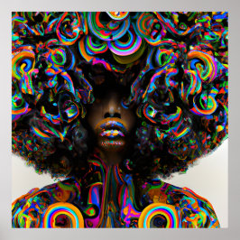 Touch nicht meine Haare schwarze Melanin Afro Quee Poster