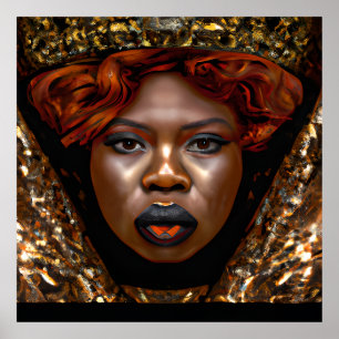 Touch nicht meine Haare schwarze Melanin Afro Quee Poster