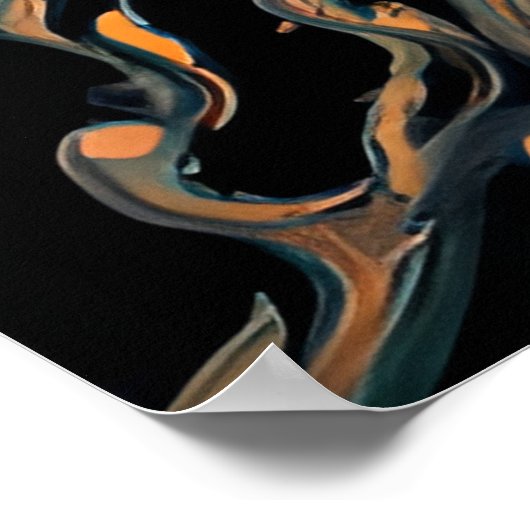 Touch nicht meine Haare schwarze Melanin Afro Quee Poster (Ecke)