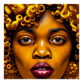 Touch nicht meine Haare schwarze Melanin Afro Quee Poster