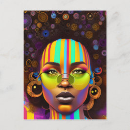 Touch nicht meine Haare schwarze Melanin Afro Quee Postkarte