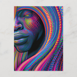 Touch nicht meine Haare schwarze Melanin Afro Quee Postkarte