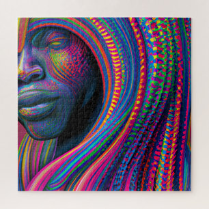 Touch nicht meine Haare schwarze Melanin Afro Quee Puzzle