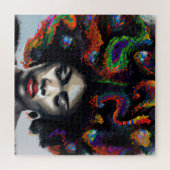 Touch nicht meine Haare schwarze Melanin Afro Quee Puzzle (Horizontal)