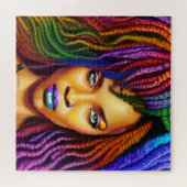 Touch nicht meine Haare schwarze Melanin Afro Quee Puzzle (Horizontal)