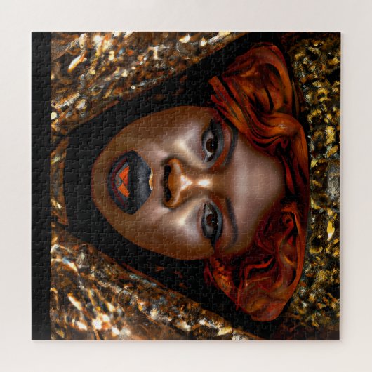 Touch nicht meine Haare schwarze Melanin Afro Quee Puzzle (Horizontal)