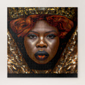 Touch nicht meine Haare schwarze Melanin Afro Quee Puzzle (Vertikal)