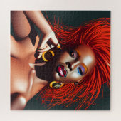 Touch nicht meine Haare schwarze Melanin Afro Quee Puzzle (Horizontal)