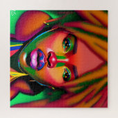 Touch nicht meine Haare schwarze Melanin Afro Quee Puzzle (Horizontal)