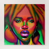 Touch nicht meine Haare schwarze Melanin Afro Quee Puzzle (Vertikal)