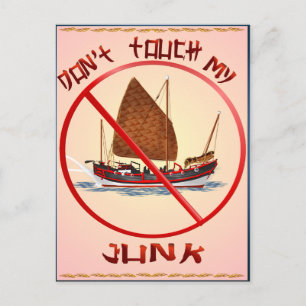 Touch nicht meine Junk-Postkarte Postkarte