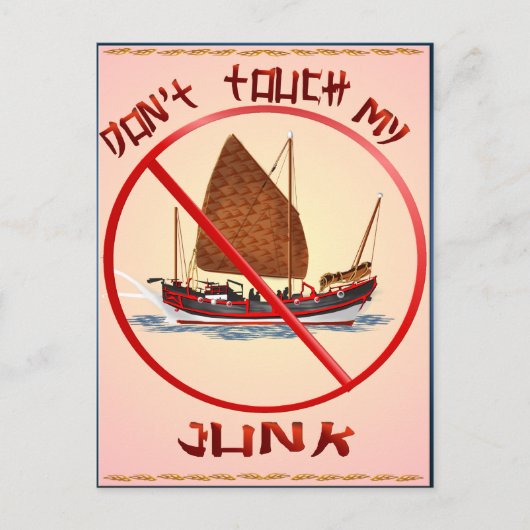 Touch nicht meine Junk-Postkarte Postkarte (Vorderseite)