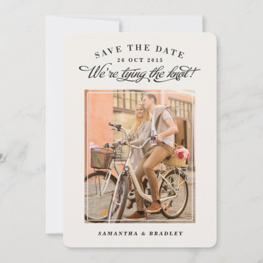 Touch of Class Foto Save-the-Date-Karte Save The Date (Vorderseite)