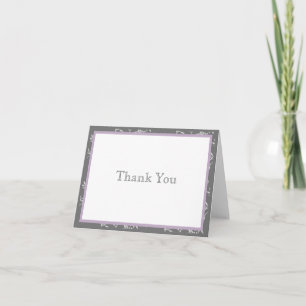 Touch of Class Purple Thank You Note Dankeskarte
