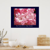 Touch One, Heals Another Art Print Pink Rhodies Poster (Küche)
