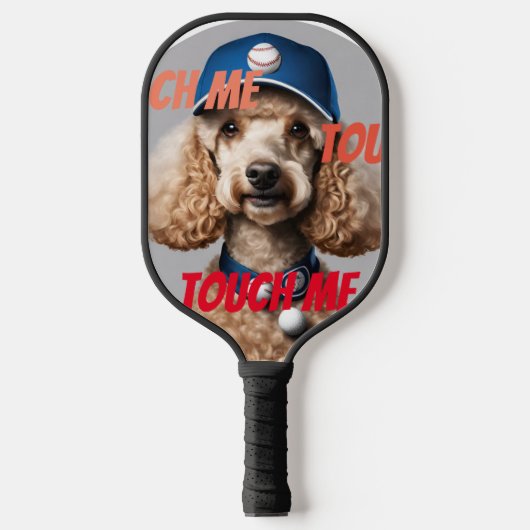 Touch! Persönliches Dog-Image auf Pickleball Schläger (Vorderseite)