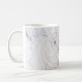 Touch Rose Weiß & Grau Marmor Swirl Chic Party Kaffeetasse (Links)
