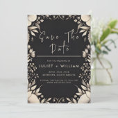 Touch Satin Fabric Velvet Lace Linen Papier Hochze Save The Date (Stehend Vorderseite)