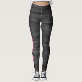 Touch von Elegance - Graue Textur & Chic Pink Leggings (Vorderseite)
