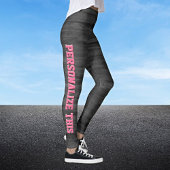 Touch von Elegance - Graue Textur & Chic Pink Leggings