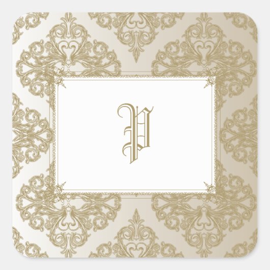 Touch von Gold Quadratischer Aufkleber (Vorderseite)