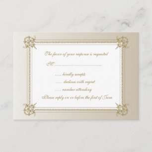 Touch von Gold RSVP Karte