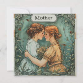 Touch von Mutter-Kind-Ausschreibungen: Ausdrucksvo Feiertagskarte