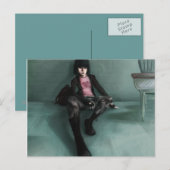 Touch von Rosa Postkarte (Vorne/Hinten)