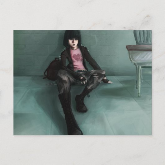 Touch von Rosa Postkarte (Vorderseite)