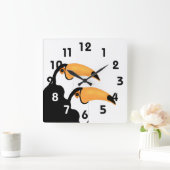 Touch Wall Clock Quadratische Wanduhr (Zuhause)