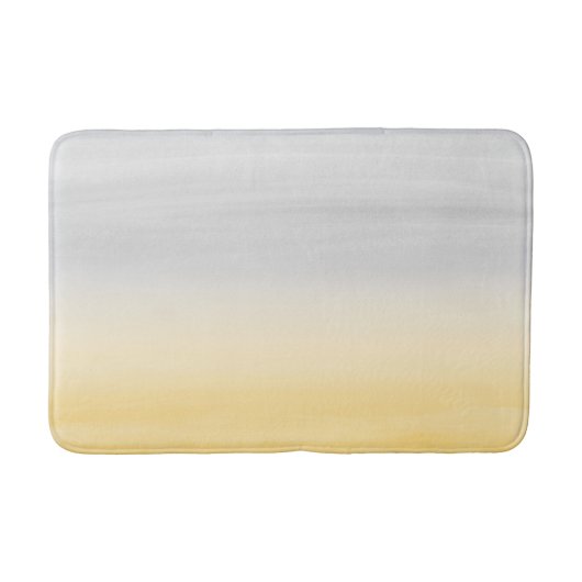 Touch Yellow Grau Wasserfarbe Abstrakt #1 Badematte (Vorderseite)