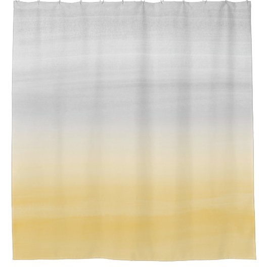 Touch Yellow Grau Wasserfarbe Abstrakt #1 Duschvorhang (Vorderseite)