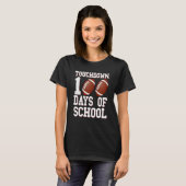 Touchdown 100 Days Of School Football 100th Day Bo T-Shirt (Vorne ganz)