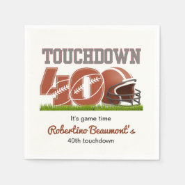 Touchdown 40 Funny Football 40. Geburtstag Serviette