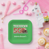 Touchdown 50 Funny Football 50. Geburtstag Pappteller (Party)