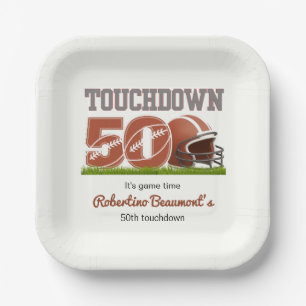 Touchdown 50 Funny Football 50. Geburtstag Pappteller