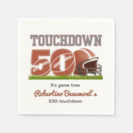 Touchdown 50 Funny Football 50. Geburtstag Serviette