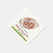Touchdown 50 Funny Football 50. Geburtstag Serviette (Ecke)