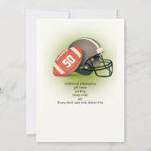 Touchdown 50 Vintag Football 50. Geburtstag Einladung (Rückseite)