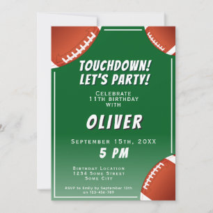 Touchdown American Football Ball Sport Geburtstag Einladung