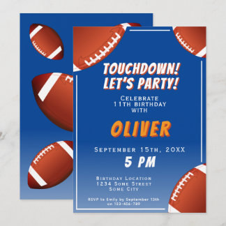 Touchdown American Football Ball Sports Geburtstag Einladung