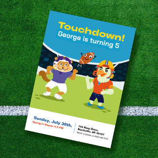 Touchdown American Football Kindergeburtstag Einladung