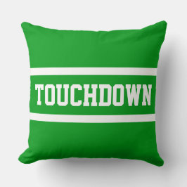 TOUCHDOWN Athletic Bold Bright Green White Stripes Kissen