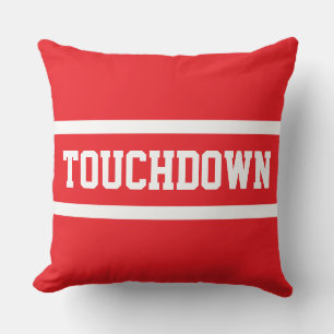 TOUCHDOWN Athletic Bold Helles Rot-Weiß-Gestreift Kissen