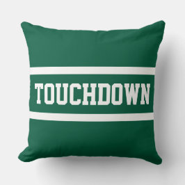 TOUCHDOWN Athletic Hunter Green White Stripes Kissen
